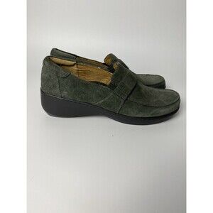 Easy Spirit Women’s Faux Suede Green Comfort Slip On Loafers 8.5